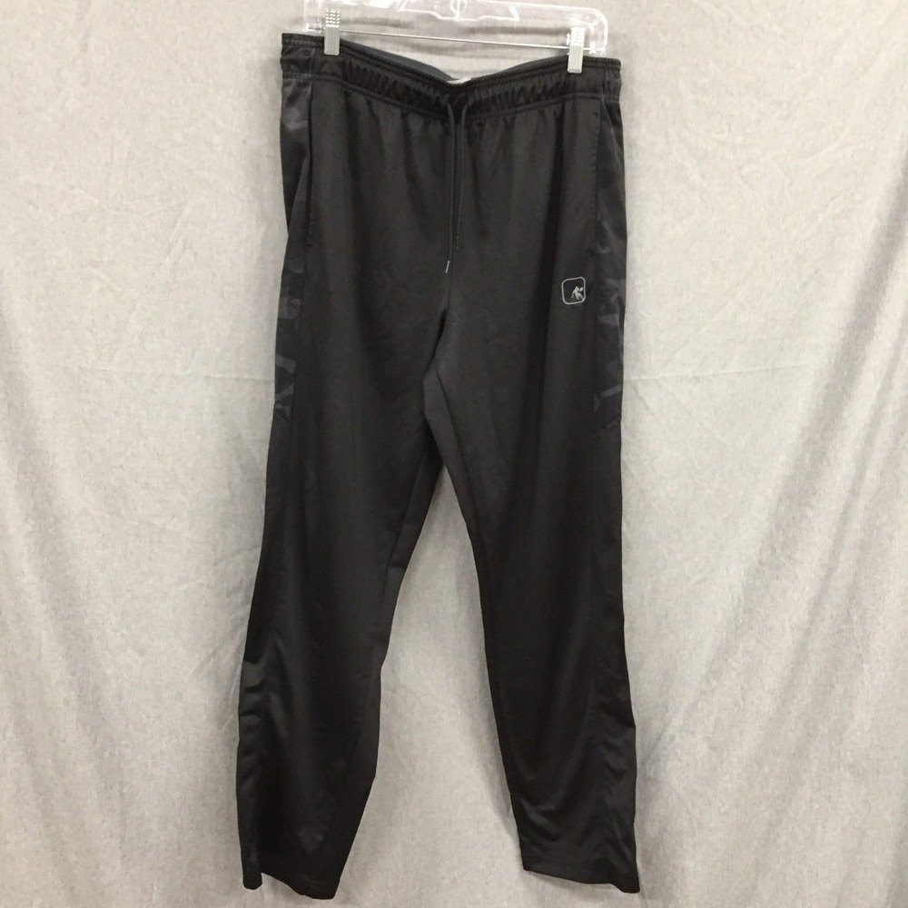 AND1 Mens Black Camo Track Pants Large Basketball Warm Up Jogger